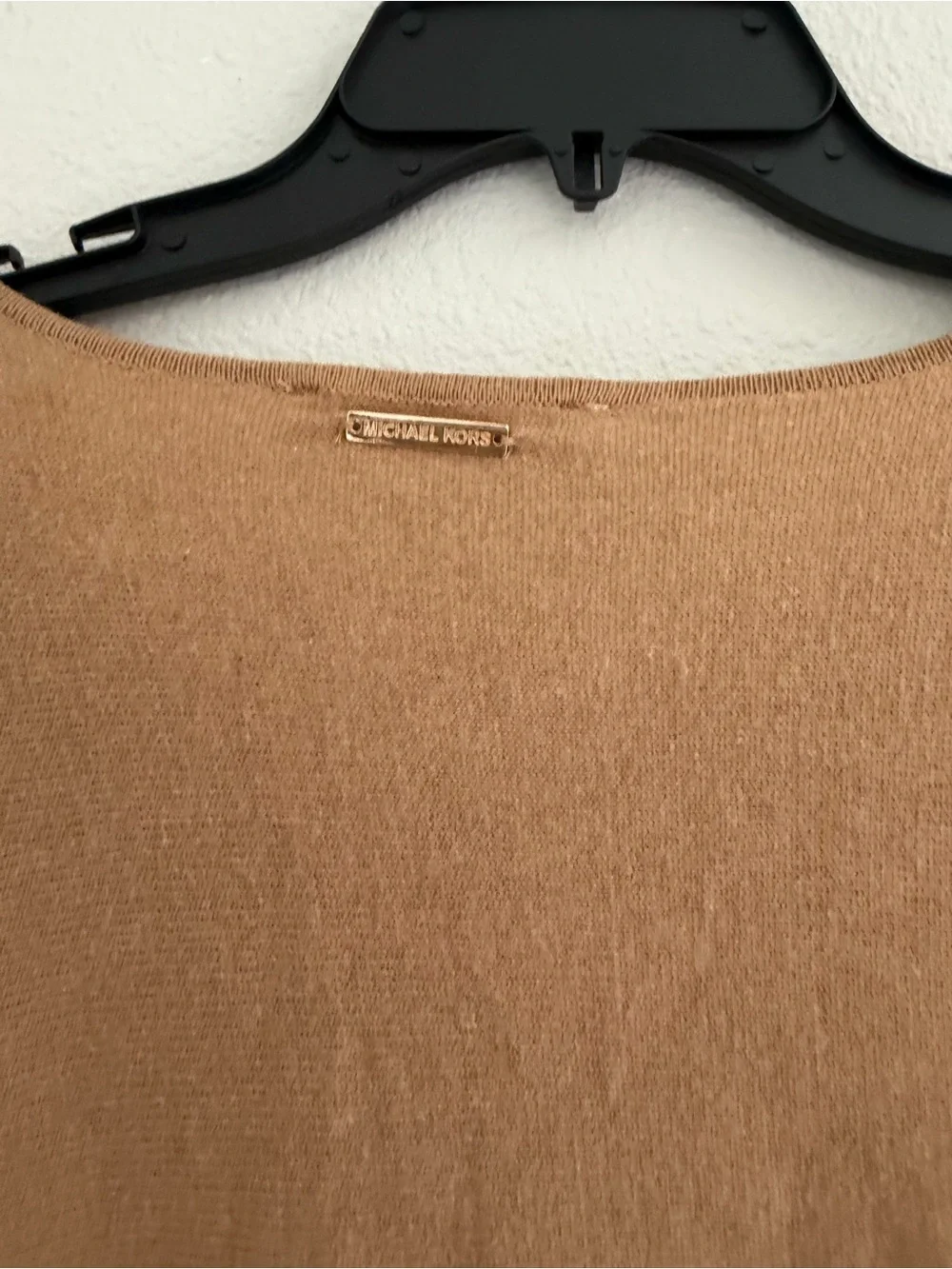 Michael Kors Long Sleeve Layered Hem Top - Tan